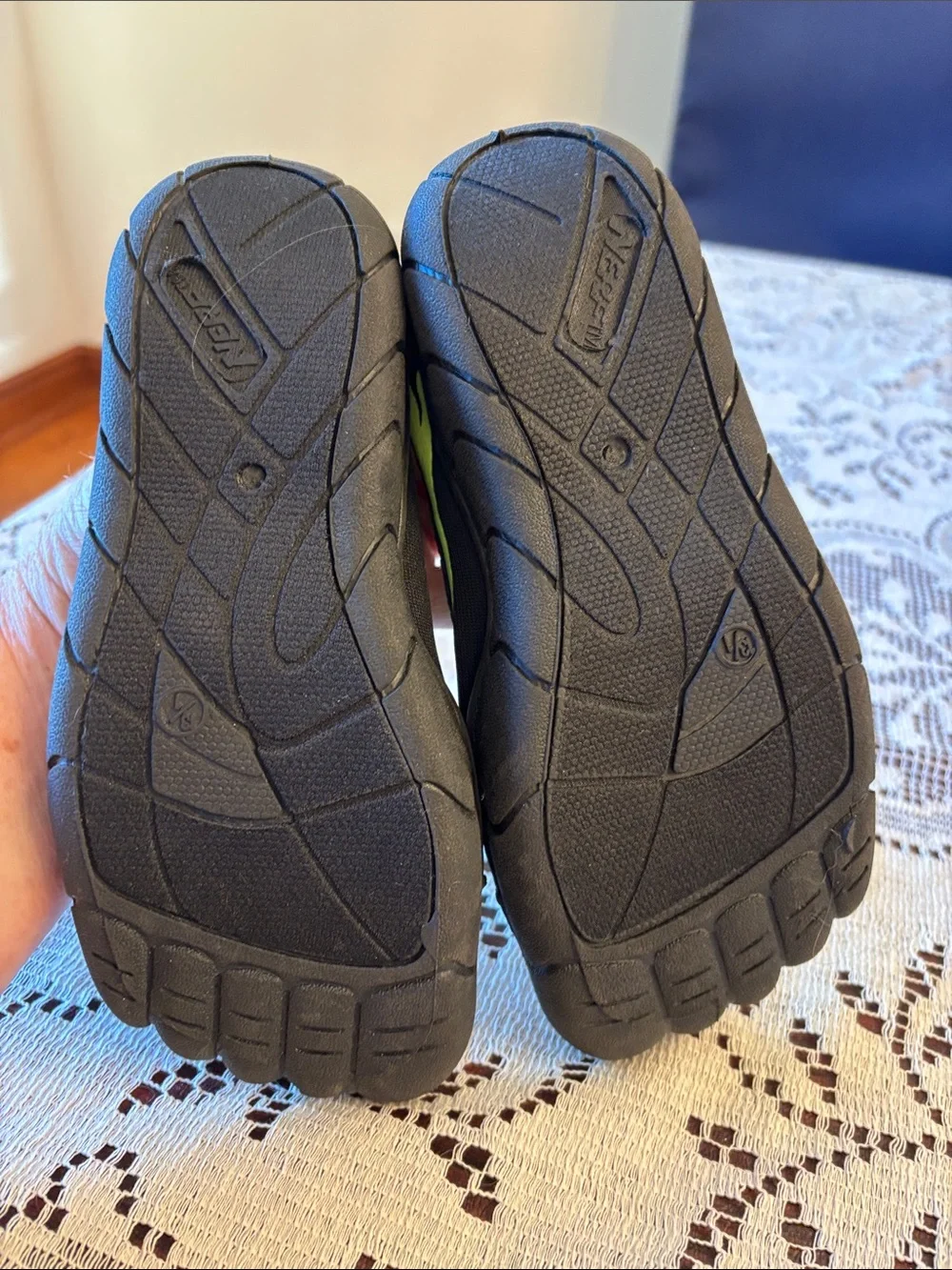 Nerf Kids Neon Green and Black Water Shoes with Hook-and-Loop Strap